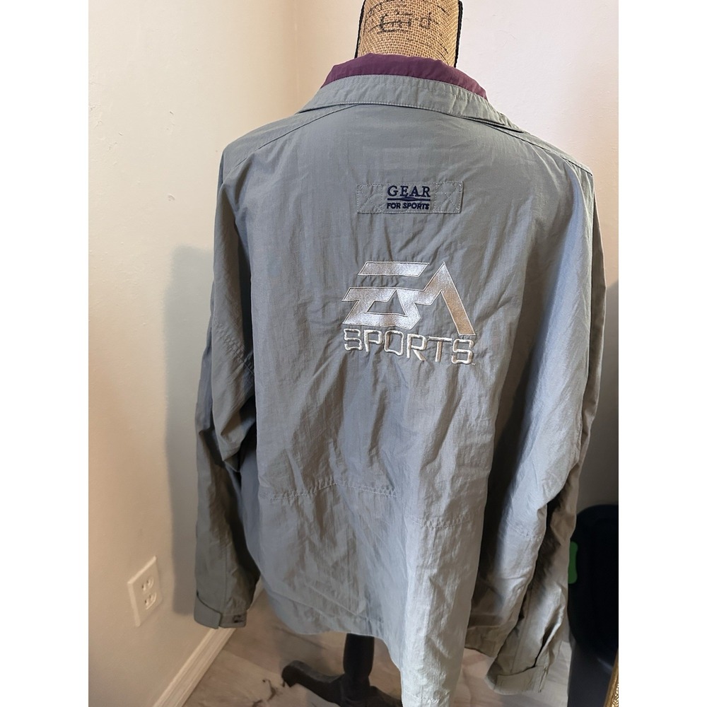 Vtg EA Sports Gear For Sports Windbreaker Jacket Large Employee Developer 90s